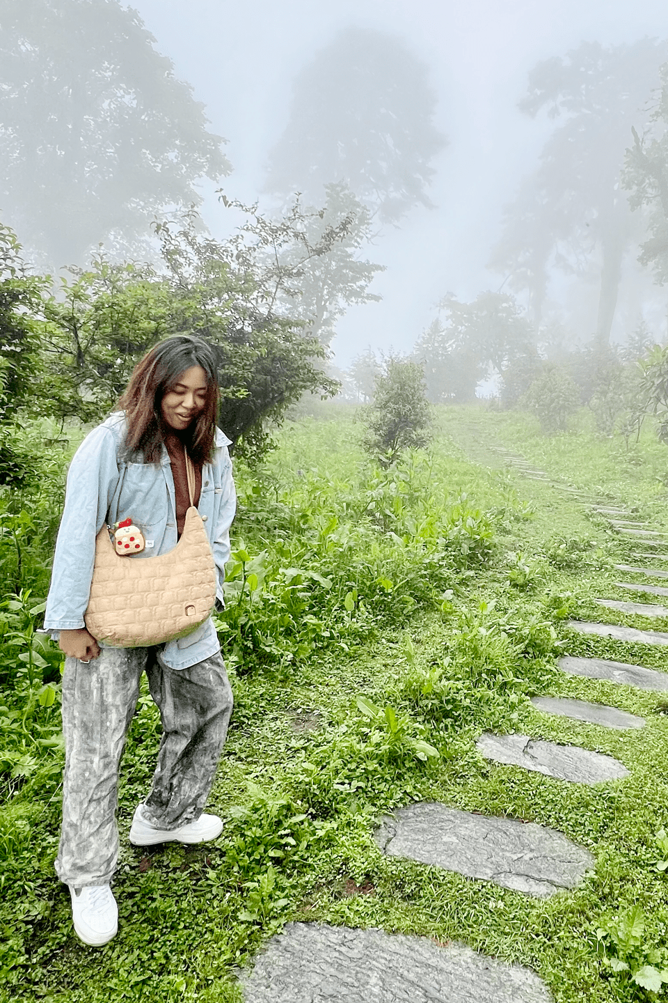 Quilted Toasty Croissant Crossbody Bag - Everjoy Collective