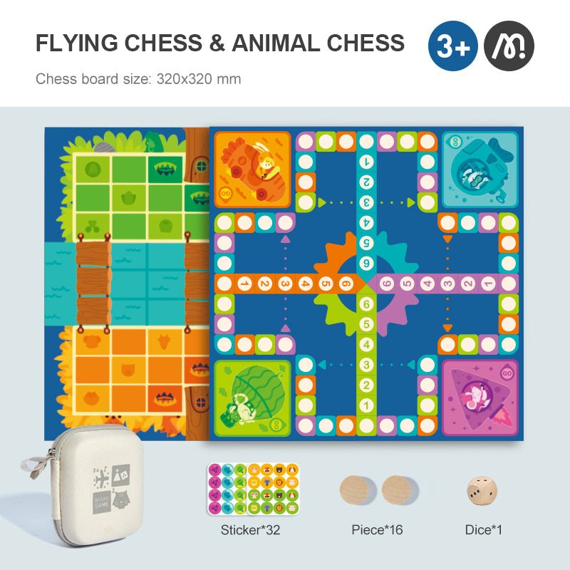 2 In 1 Board Game: Animal Chess & Flying Chess - HDBK Singapore