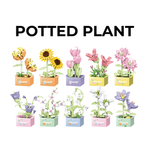 Nano Blocks Potted Flower Set (1–12 Designs) | Mini Flower Building Block Toys - HDBK Official