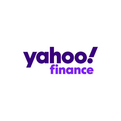 Yahoo Finance logo in purple on a white background